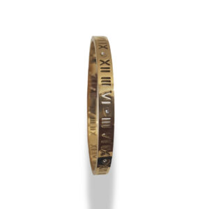 Elegant Roman Numeral Stainless Steel Bangle