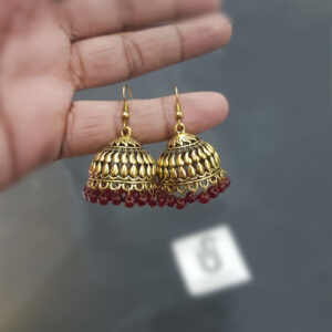 Elegant Golden Jhumka Earrings